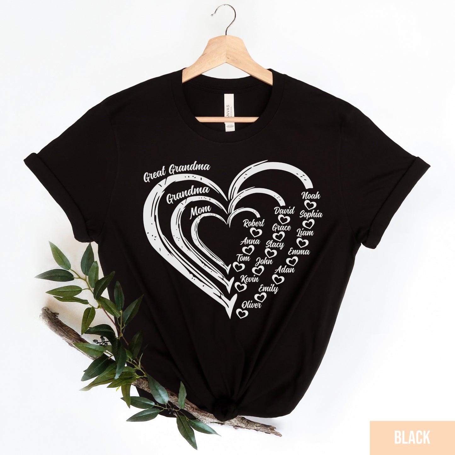 Custom Great Grandma Shirt, Nana Shirt With Grandkids Name, Great Grandma, Gift For Grandma, Mother's Day Shirt, Personalized Grandma Shirt