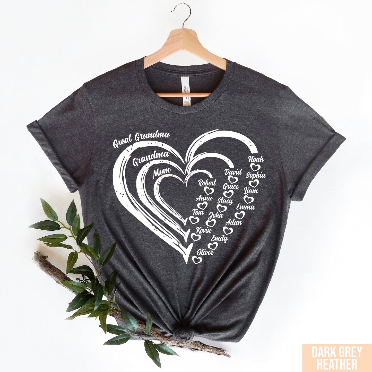 Custom Great Grandma Shirt, Nana Shirt With Grandkids Name, Great Grandma, Gift For Grandma, Mother's Day Shirt, Personalized Grandma Shirt