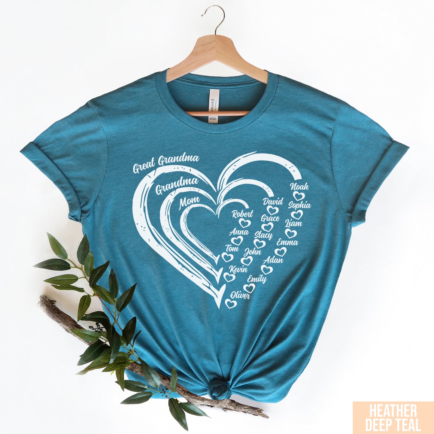 Custom Great Grandma Shirt, Nana Shirt With Grandkids Name, Great Grandma, Gift For Grandma, Mother's Day Shirt, Personalized Grandma Shirt