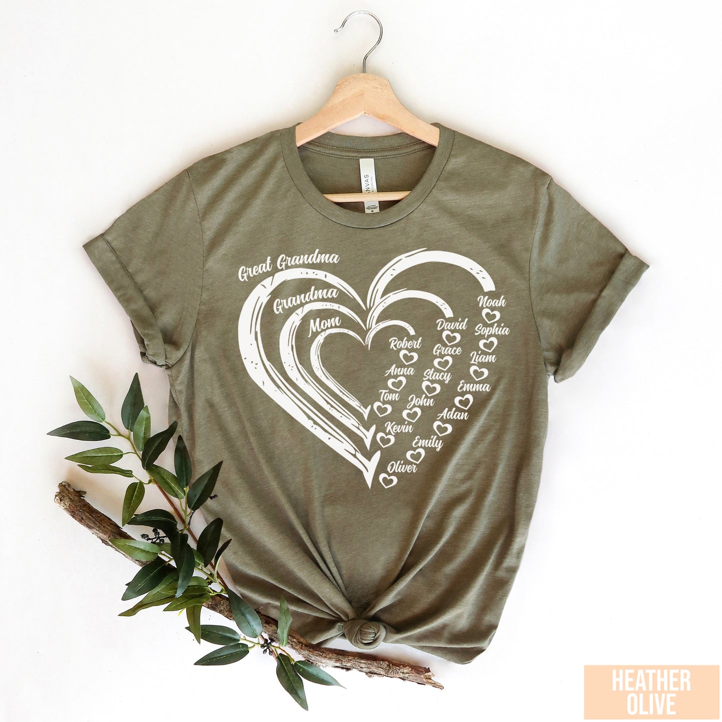 Custom Great Grandma Shirt, Nana Shirt With Grandkids Name, Great Grandma, Gift For Grandma, Mother's Day Shirt, Personalized Grandma Shirt