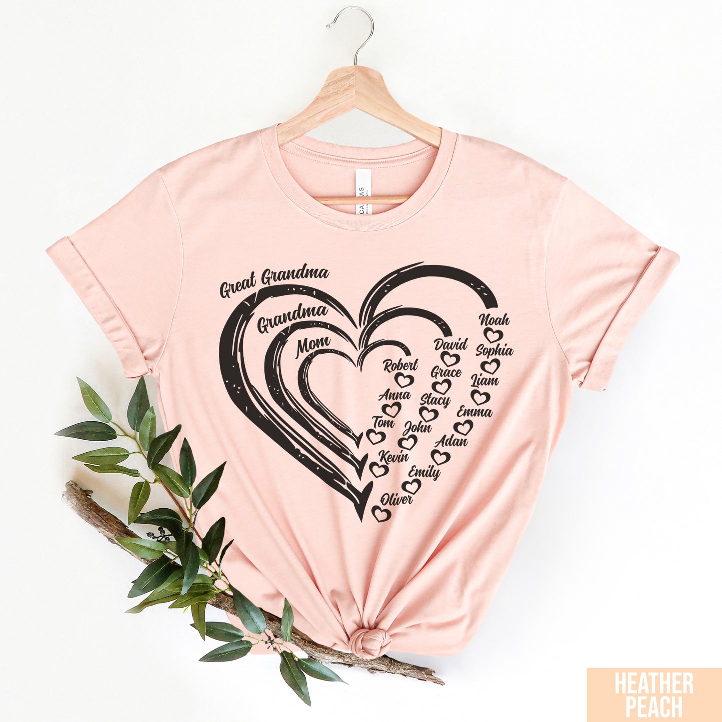 Custom Great Grandma Shirt, Nana Shirt With Grandkids Name, Great Grandma, Gift For Grandma, Mother's Day Shirt, Personalized Grandma Shirt
