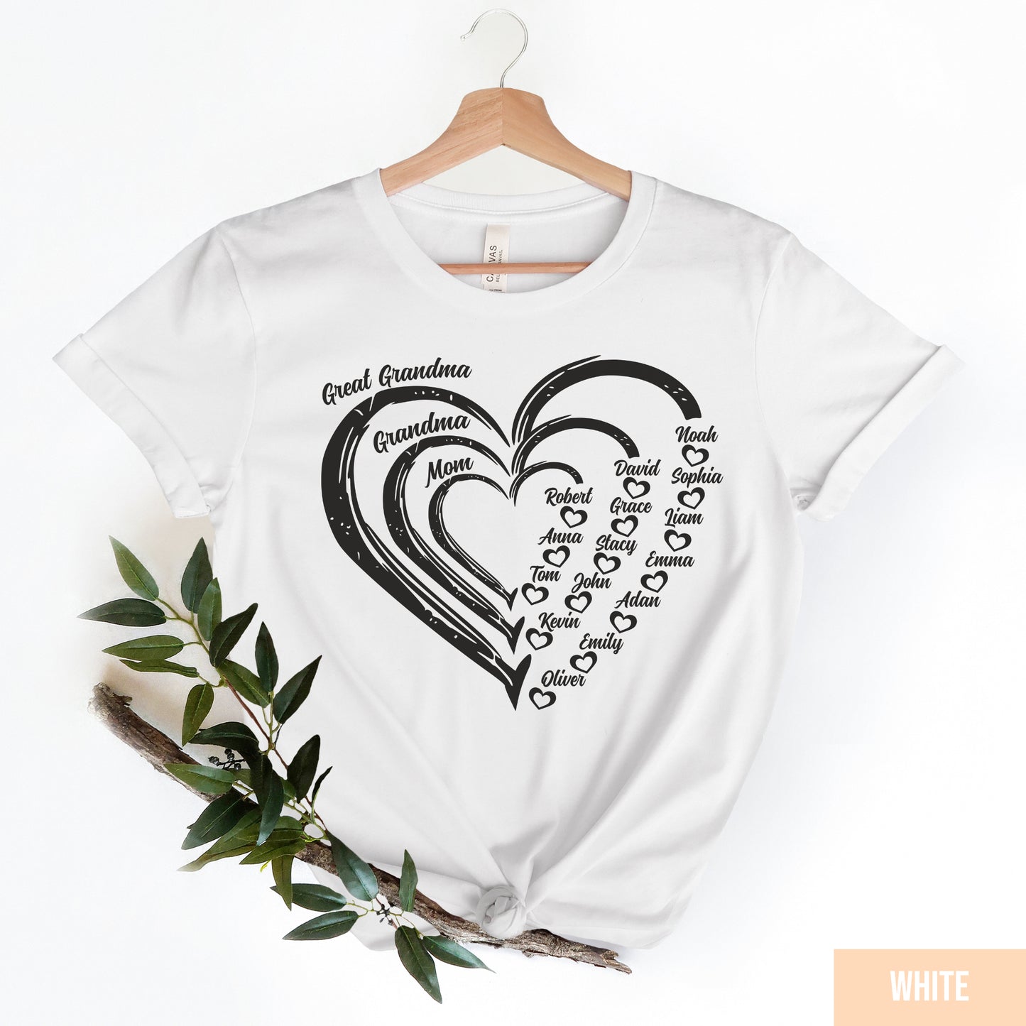 Custom Great Grandma Shirt, Nana Shirt With Grandkids Name, Great Grandma, Gift For Grandma, Mother's Day Shirt, Personalized Grandma Shirt